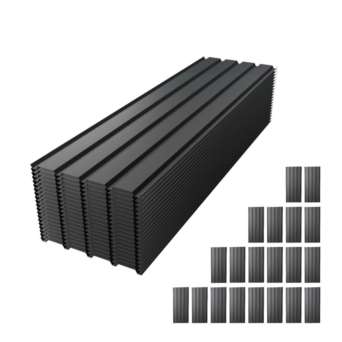 Metal Roof Panel - 61IN Galvanized Waterproof Roof Panels (20 PCS)