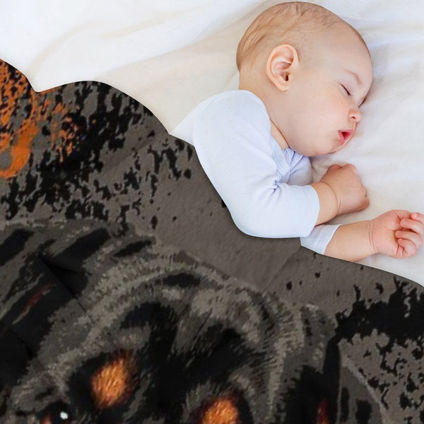 Rottweiler  - Metzgerhund Digital Art Compact Throw Blanket