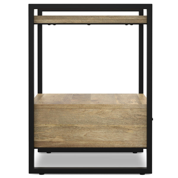 Riverside Solid Mango Wood Bedside Table in Refined