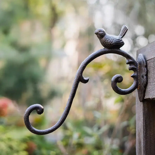 Cast Iron Hook with Bird