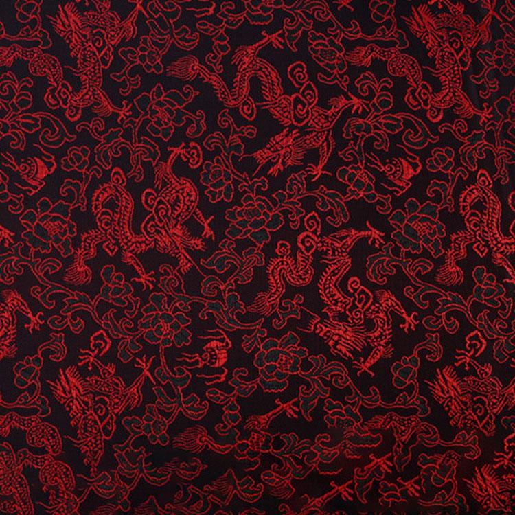 Multicolor Chinese Dragon Pattern Jacquard Fabric
