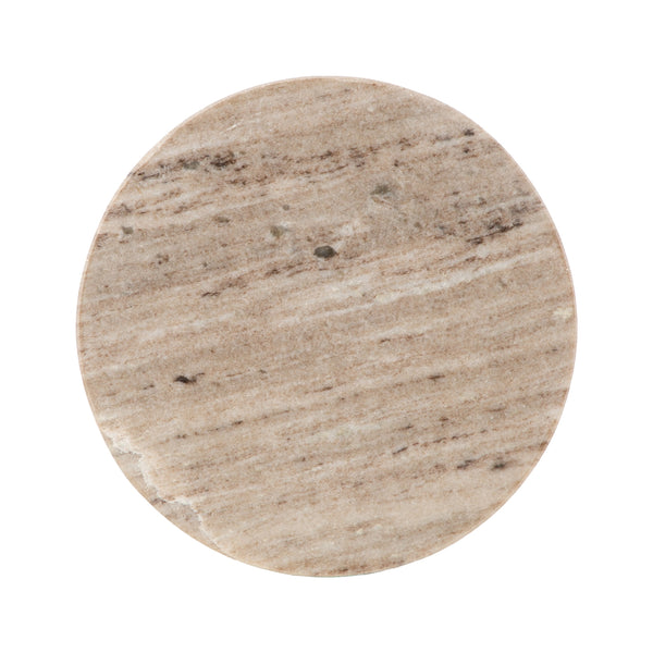 Baronet Round Marble and Metal Table