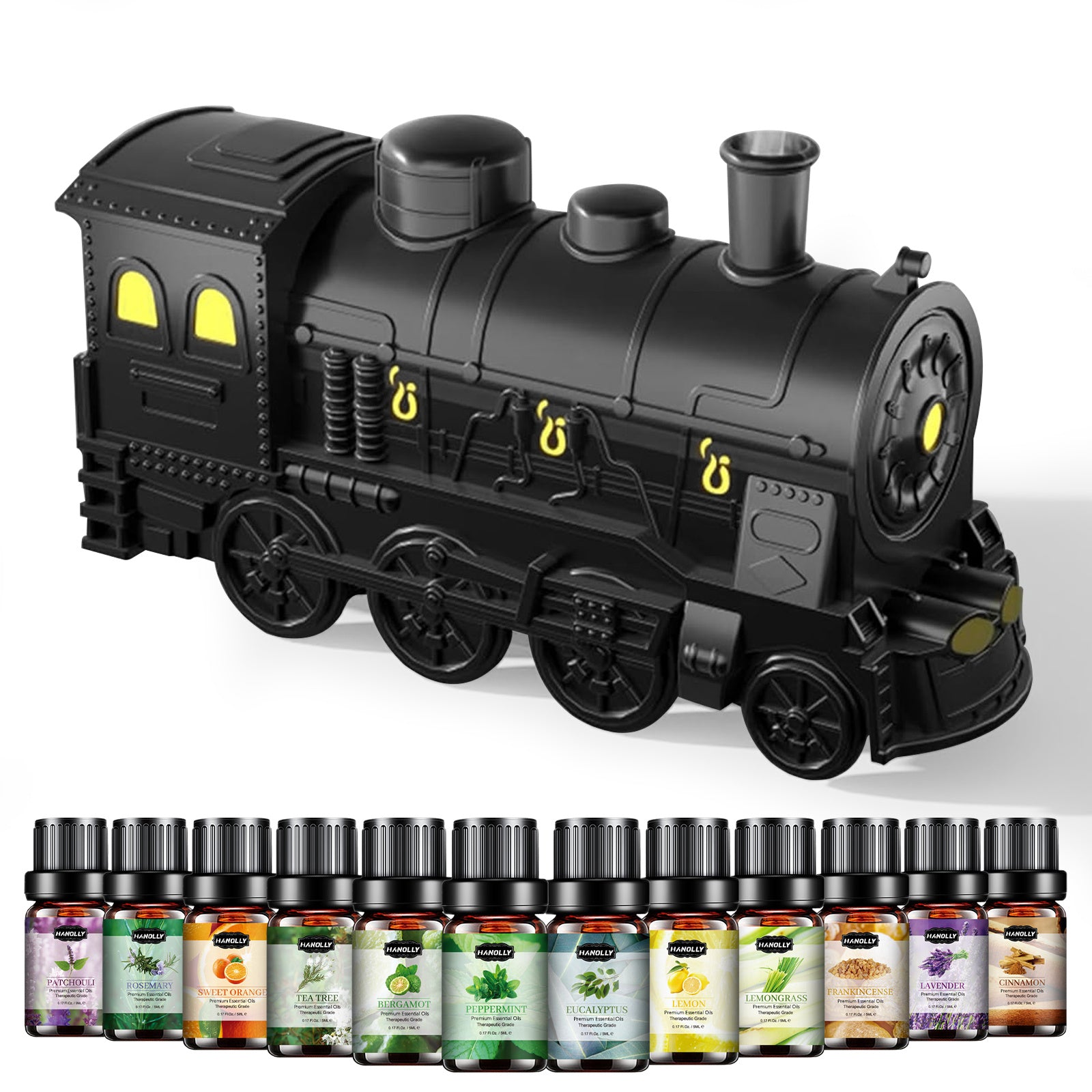 550ML Large Capacity Essential Oil Diffuser for Home | 12 Essential Oils Included, Remote Control