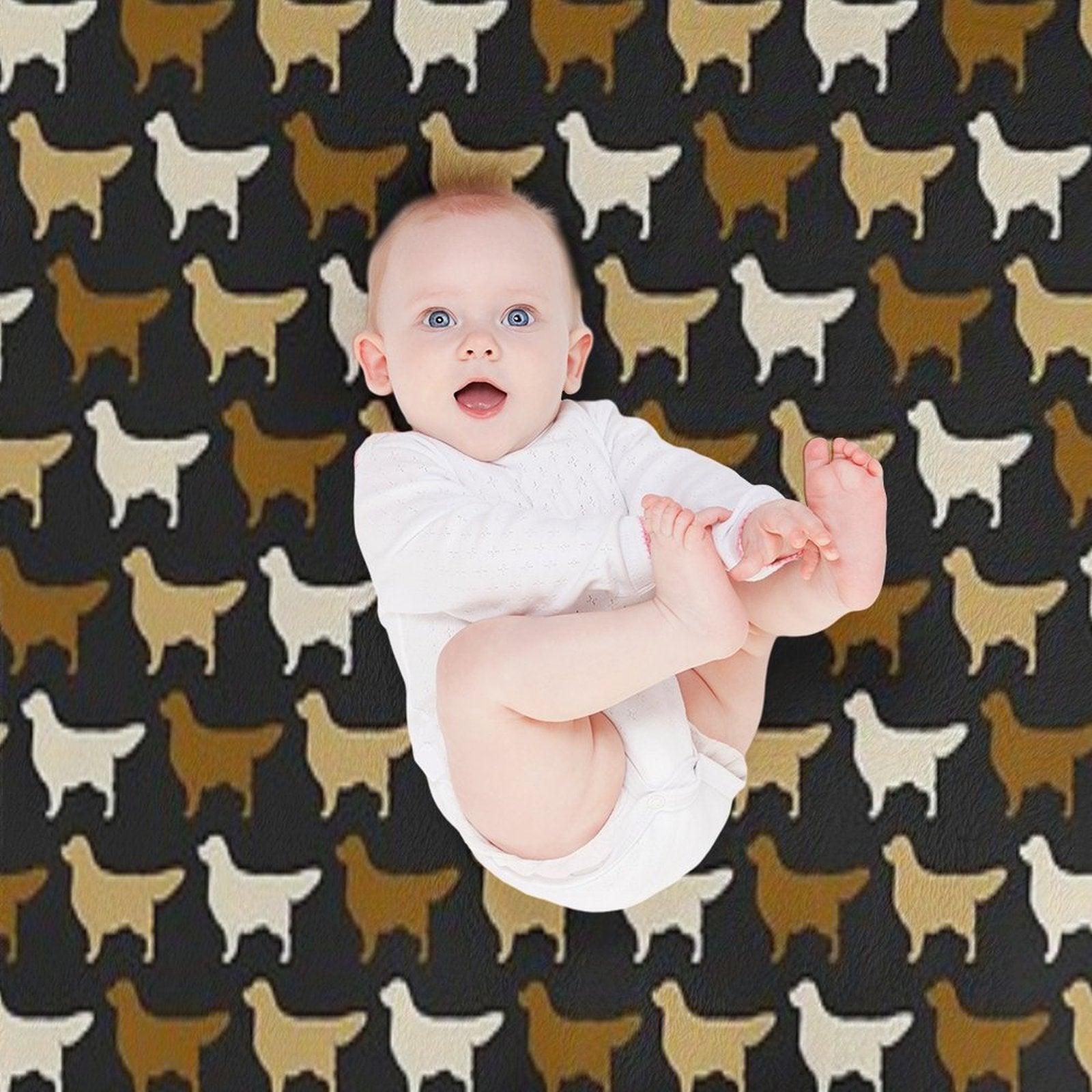 Golden Retriever Dog Breed Silhouette Throw Blanket