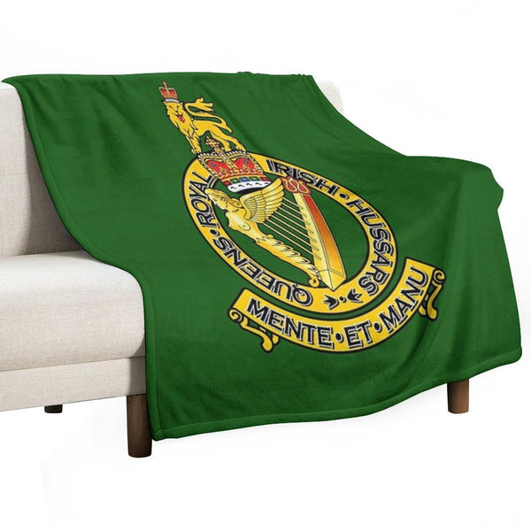 THE QUEEN'S ROYAL IRISH HUSSARS Sustainable Throw Blanket