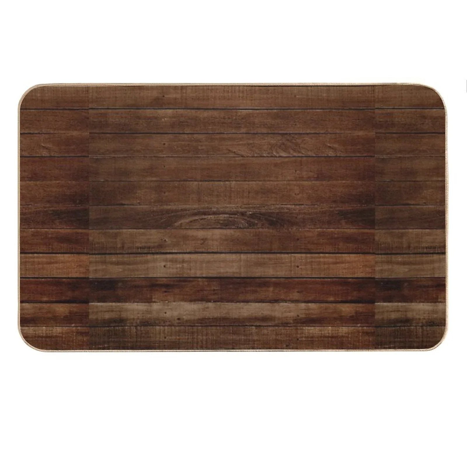 Dark Brown Wood Bath Mat