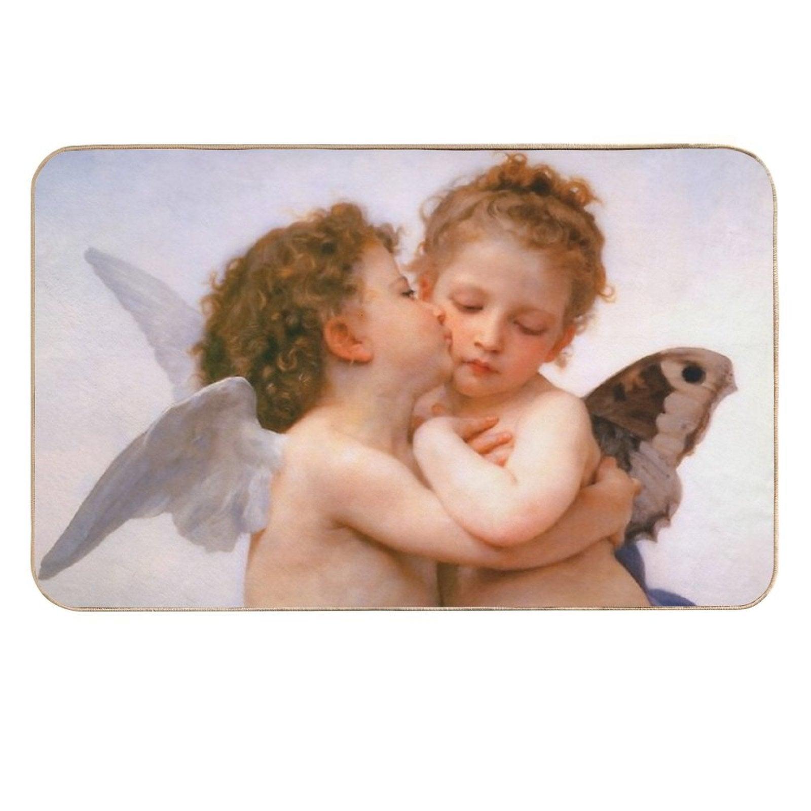 Angel Kiss Painting  Toxin-Free Bath Mat