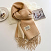 Double-sided Artificial Cashmere Scarf Women's Winter Warm Couple - Khaki Beige / 68X200cm
