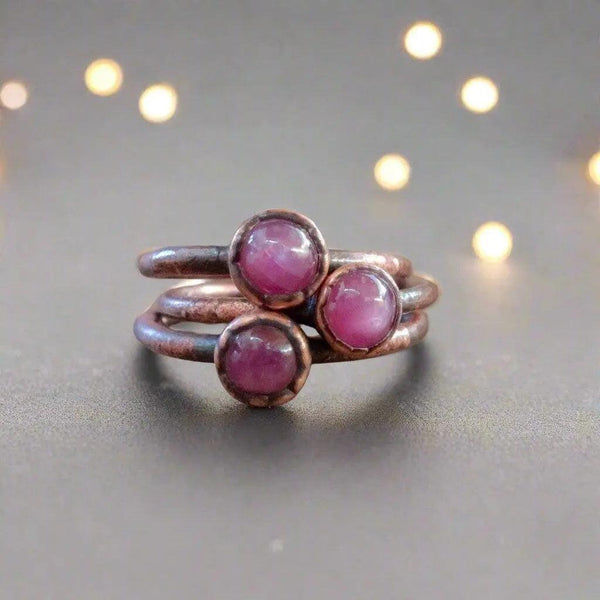 Copper Pink Sapphire Ring – Heart Centered Self Love | By Blackbird & Sage