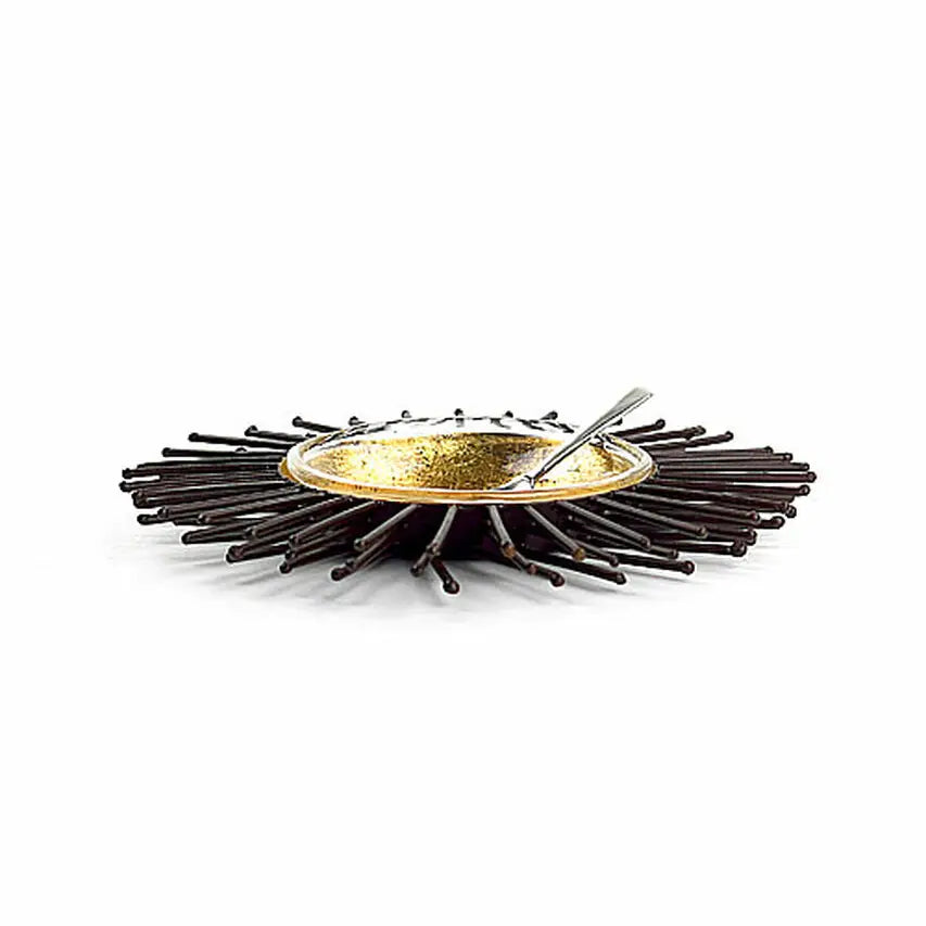 Iron & Goldleaf Medium Sea Urchin Dish