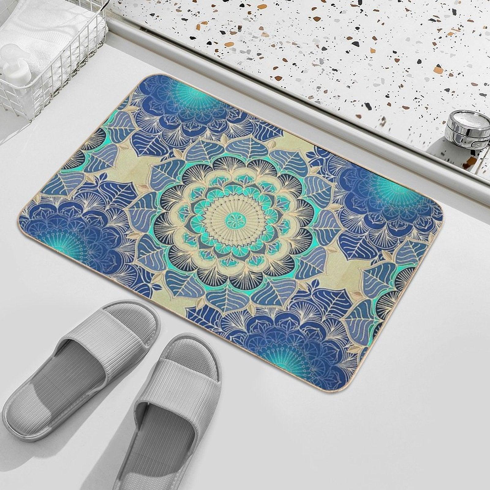 Midnight Bloom  Eco-Friendly Bath Mat