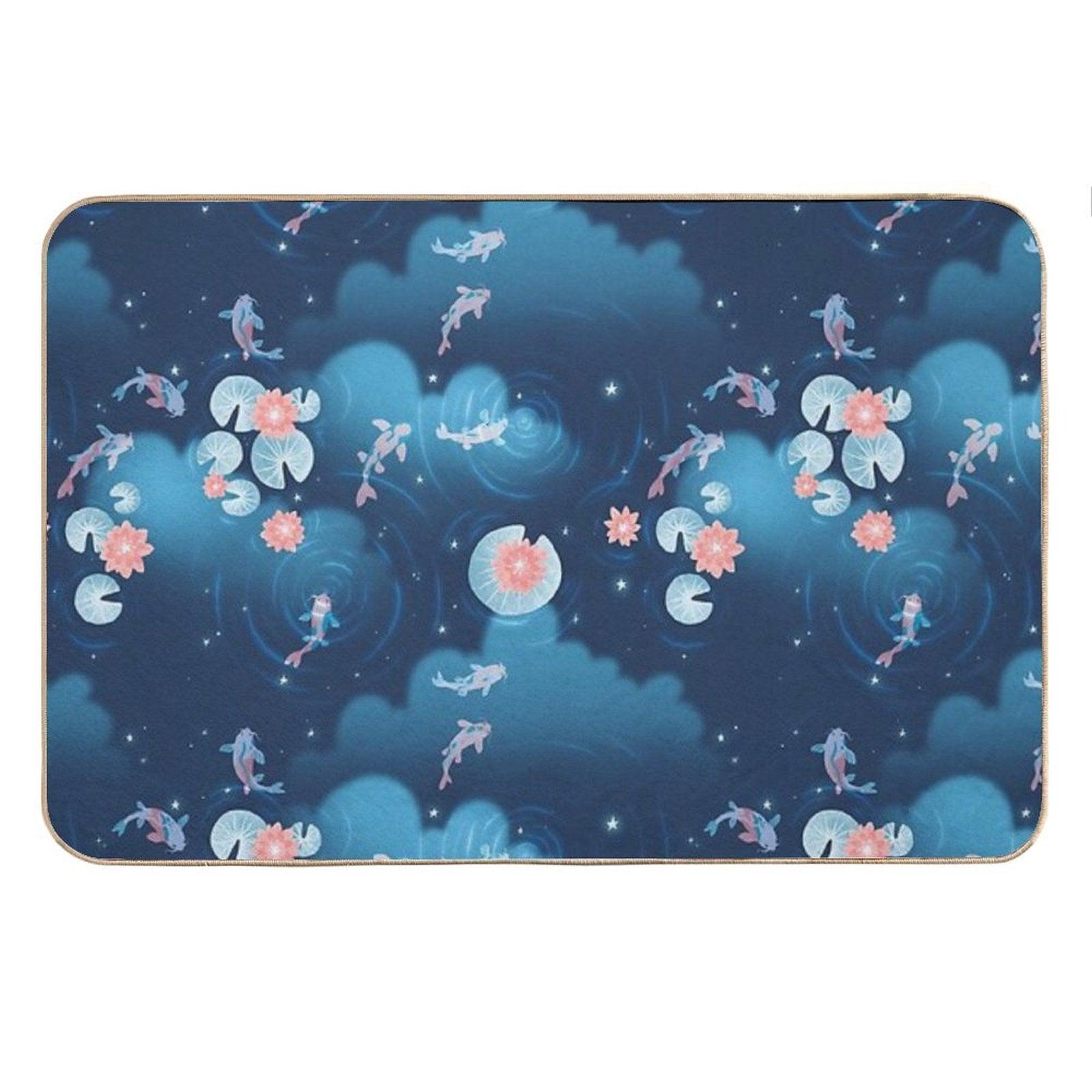 Koi Pond - Night Bath Mat