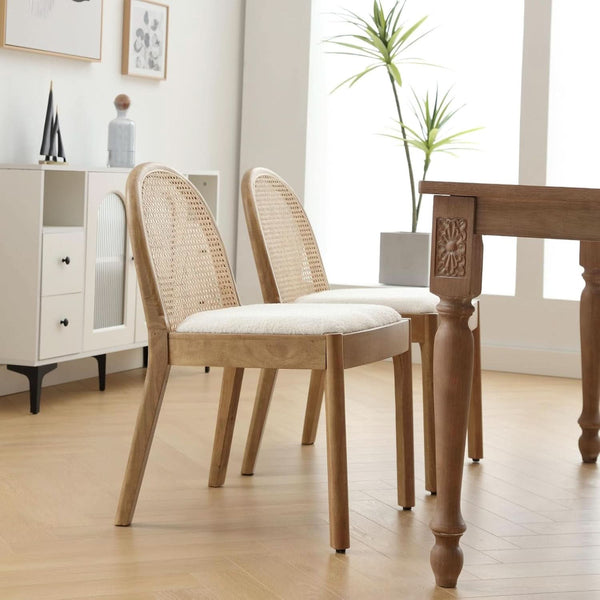 Mid Century Dining Chairs White Sherpa Upholstered