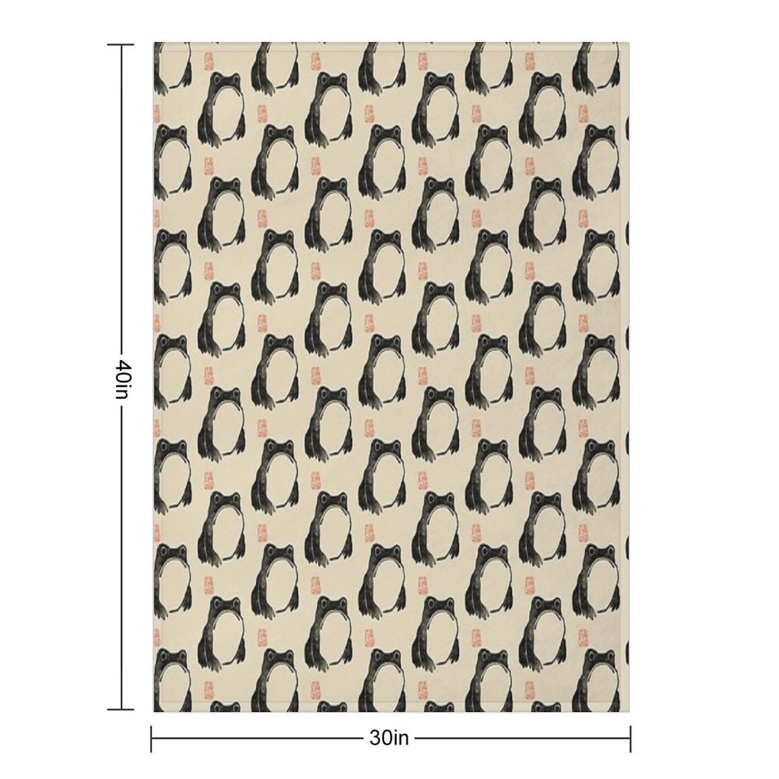 Grumpy Frog Japanese Lightweight Throw Blanket