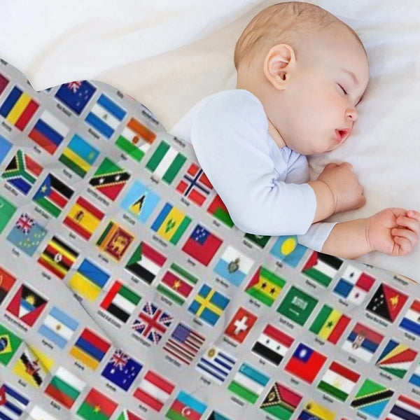 All of The Current World Flags Every Nation Throw Blanket