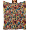 Vintage Comic Pattern Lightweight Throw Blanket