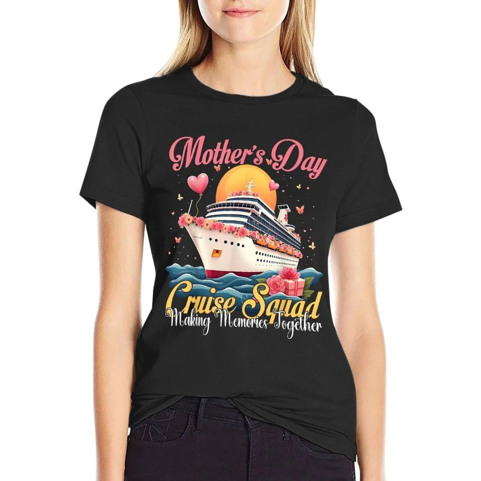 Mother's Day Cruise Cruising Squad 2025 Funny Mom Vacation T-Shirt