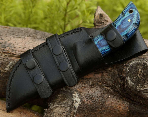 Fear Hand Forged Damascus Knife with Pakkawood Handle - Gifts for You 'n Me