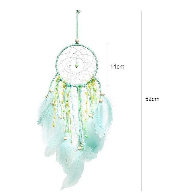 Feather Crafts Dream Catcher Brown Wind Chimes Handmade Christmas Net Handmade Wall Hanging Home Decor Dream Catcher With Feathers For Wall Hanging Car Home Balcony Decorations