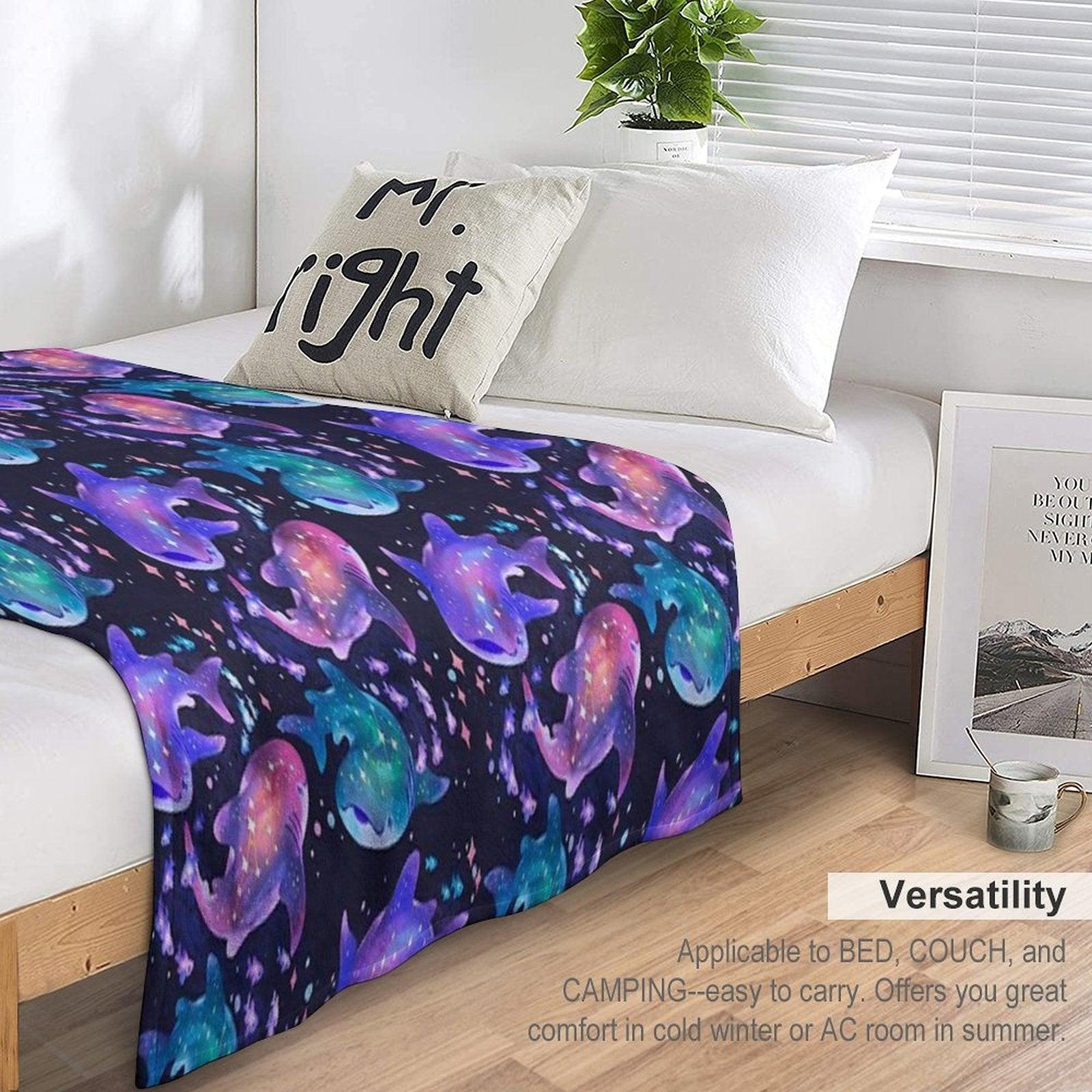 Cosmic Whale Shark Throw Blanket