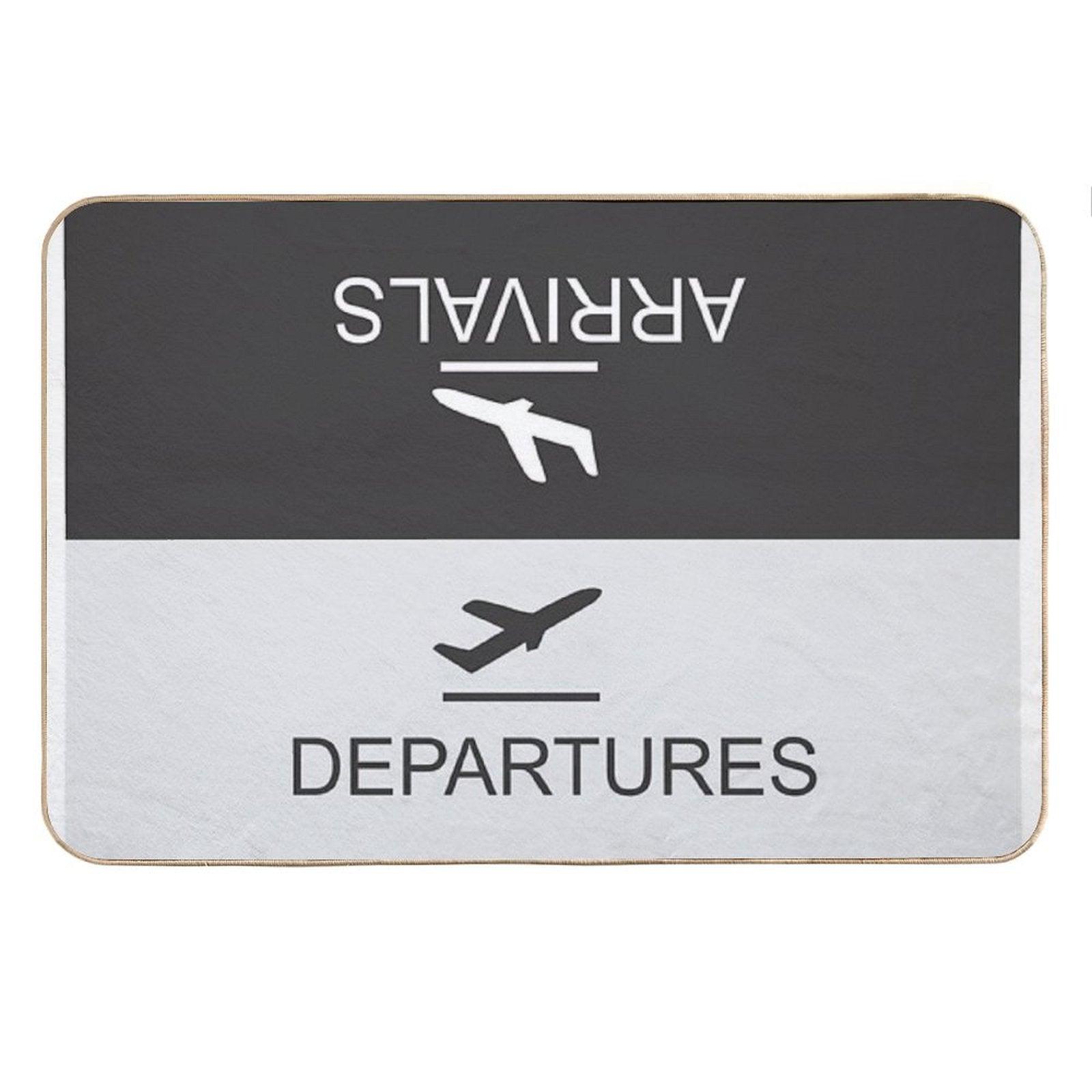Flight Arrival And Departure Bath Mat