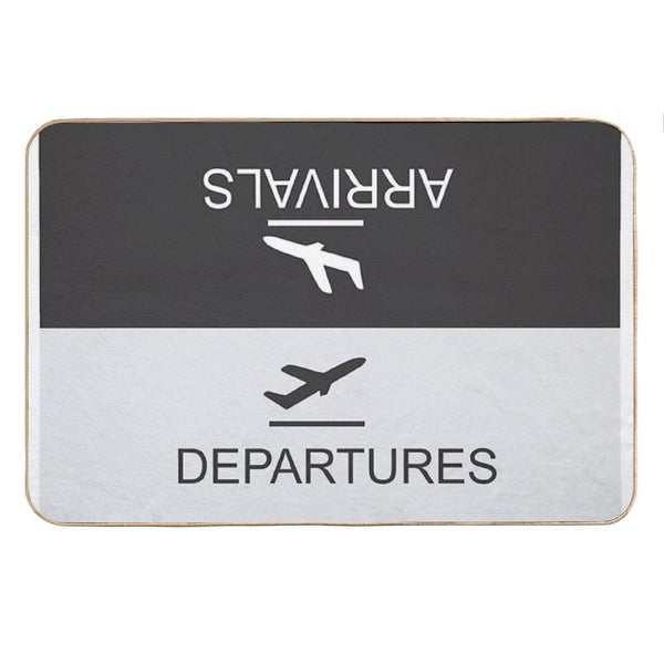 Flight Arrival And Departure Bath Mat