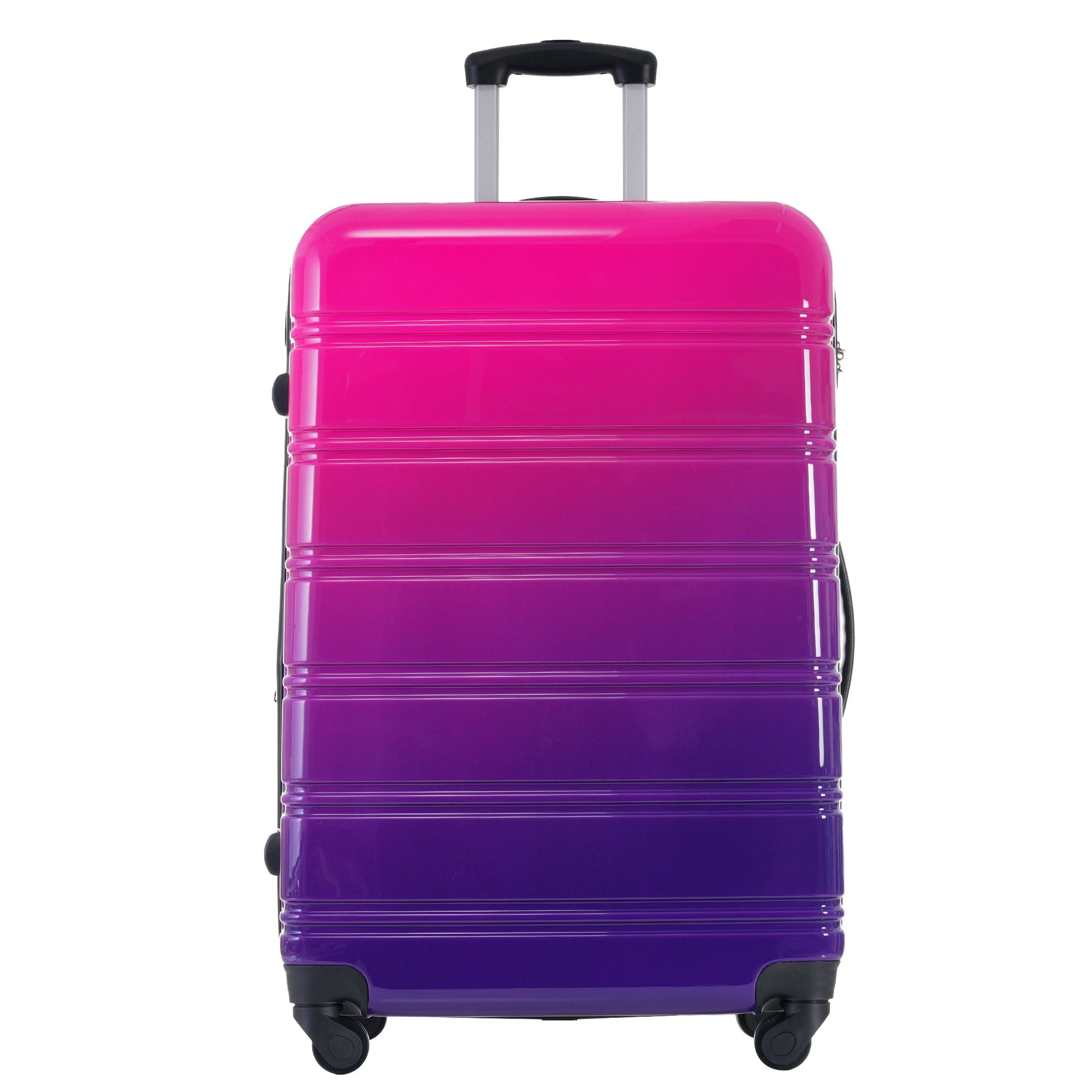 Hardshell Luggage Sets 3 Piece Gradient Color Expandable Suitcase with Spinner Wheels and TSA Lock Lightweight 20' 24' 28' Available,Purple and Pink