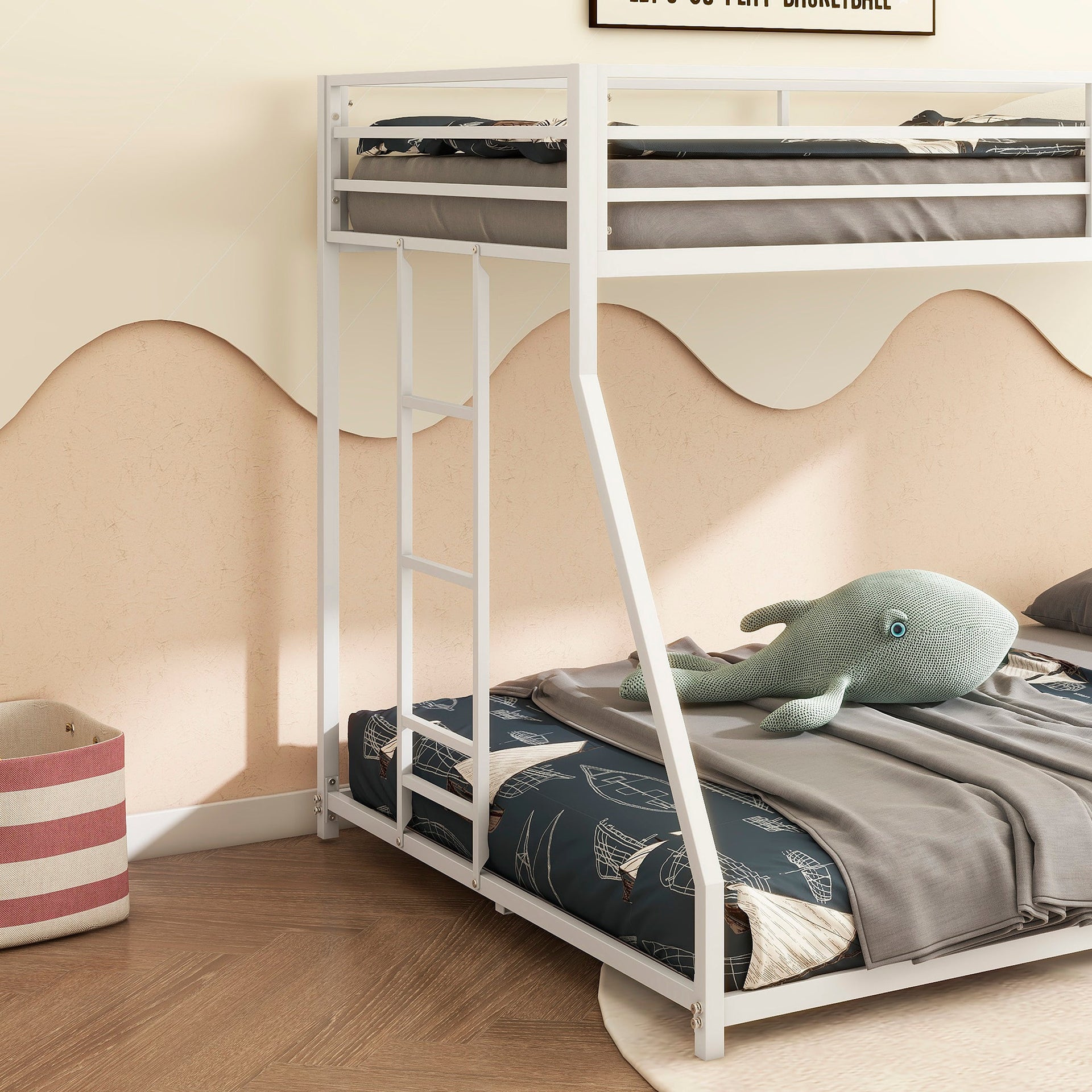 Adam Sturdy Twin Over Full Bunk Bed - Metal