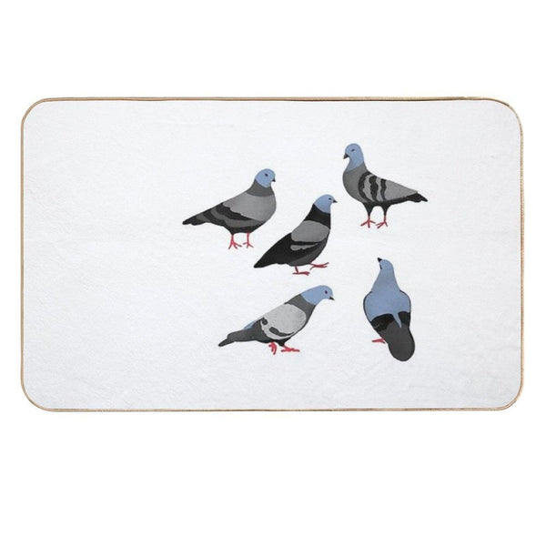 Design 33 - The Pigeons  Repositionable Bath Mat