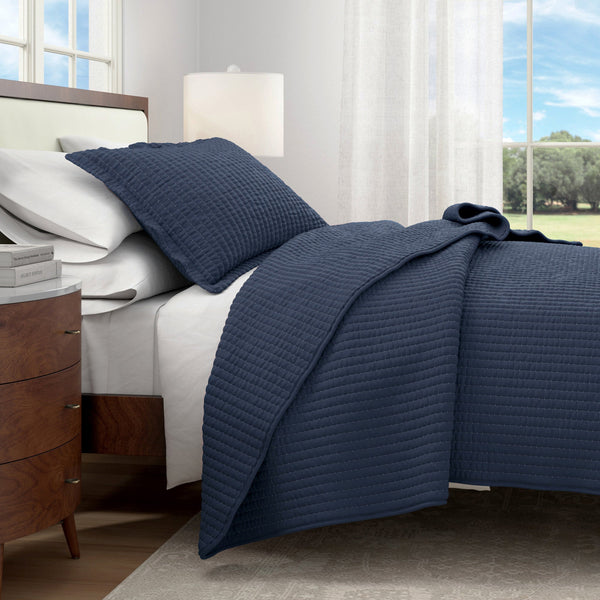 3-Piece Solid Quilt - Alicia Collection Great Bay Home
