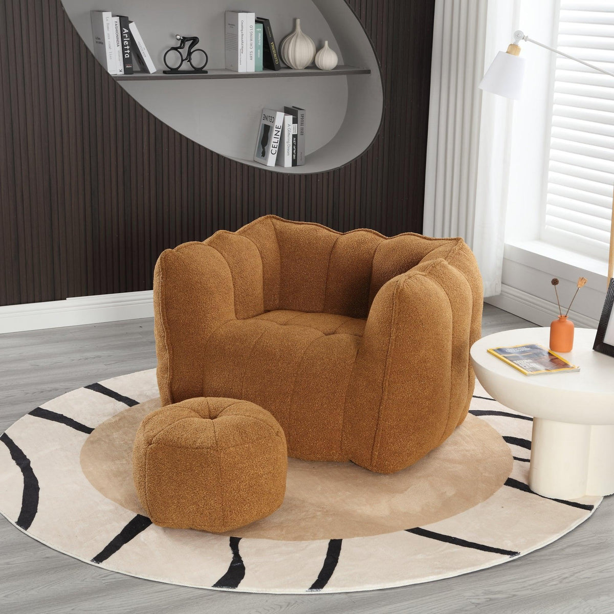 Soft Bean Bag Chair with High Resilient Foam
