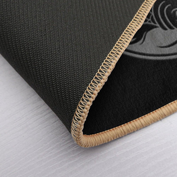 Gray And Black Yin Yang Koi Fish Bath Mat