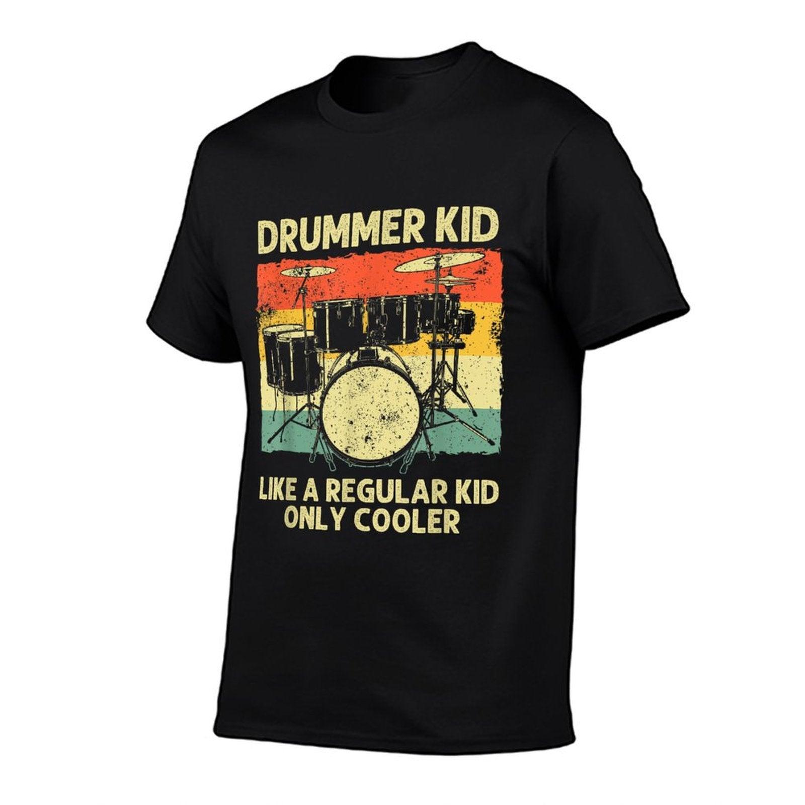 Drumming Art For Boys Girls Kids Drumline Drum Set Drummer T-Shirt