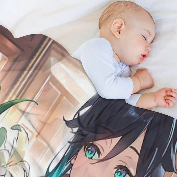 Genshin Impact - Venti Official Birthday Artwork 2024 Velvety-soft Throw Blanket