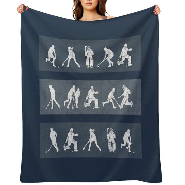 Field Hockey Durable Throw Blanket