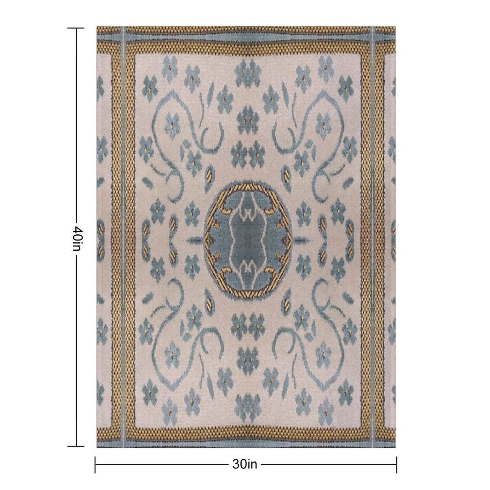 Arabian Rug Print Travel-friendly Throw Blanket