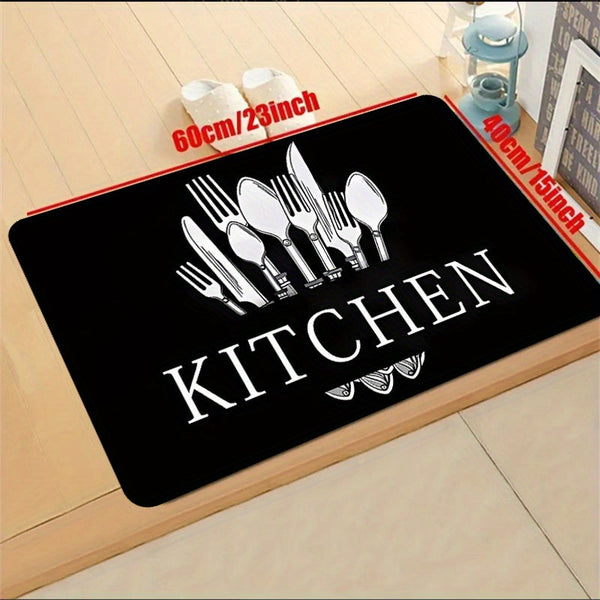 Black Tableware Mat - 1 Piece Kitchen, Bathroom, Living Room, Bedroom, and Entrance Common Carpet DSers Fulfillment