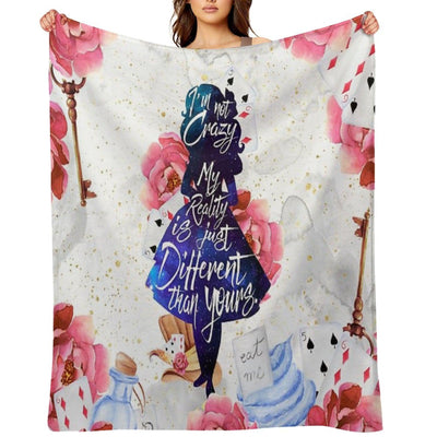 Alice - I'm Not Crazy Throw Blanket