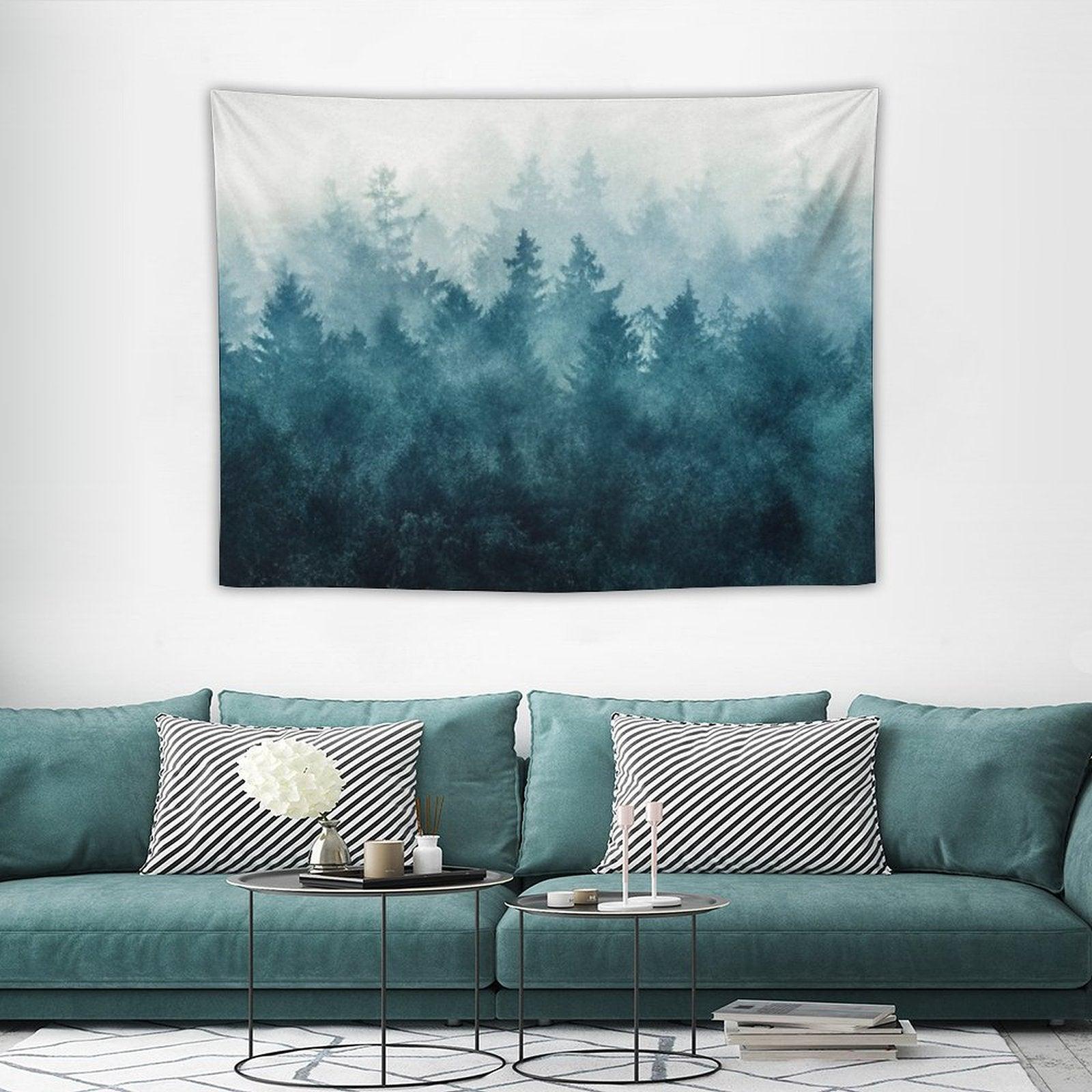 The Heart Of My Heart  So Far From Home In A Misty Foggy Fall Wilderness Forest Tapestry