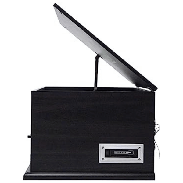 Victor State 7-in-1 Wood Music Center Graphite - Refurbished