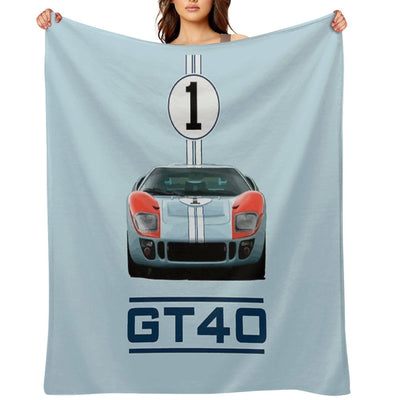 Ford Shelby American GT40 1966 Quick-dry Throw Blanket