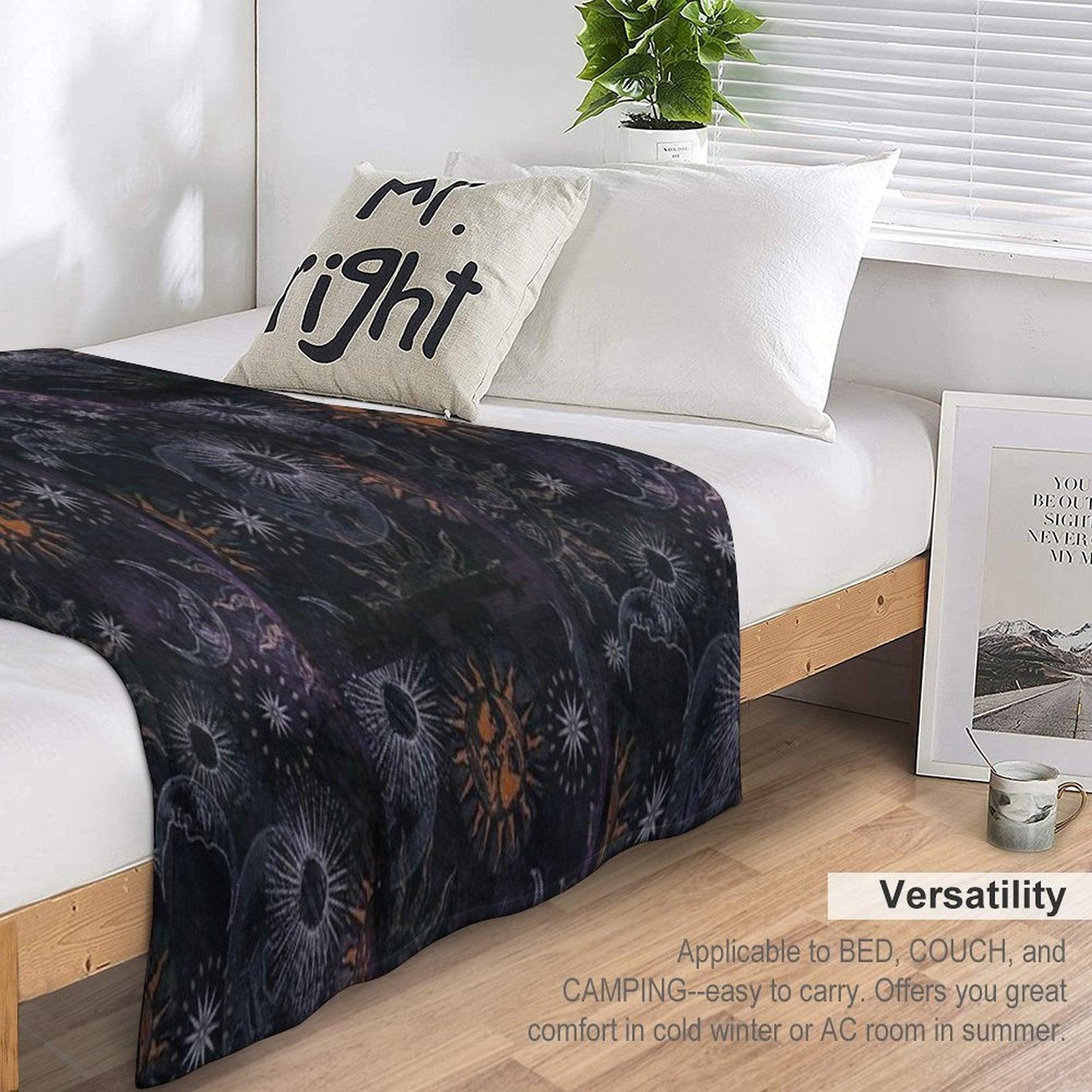 Celestial Whimsigoth 90's Print Throw Blanket