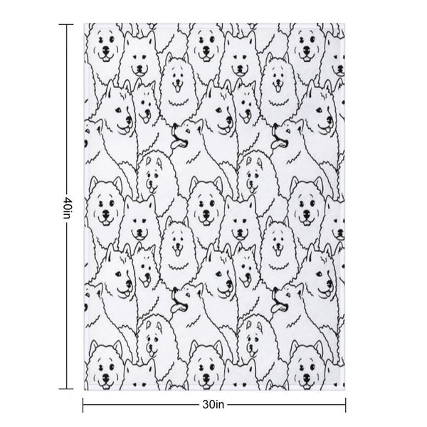 Oh Samoyed Compact Throw Blanket