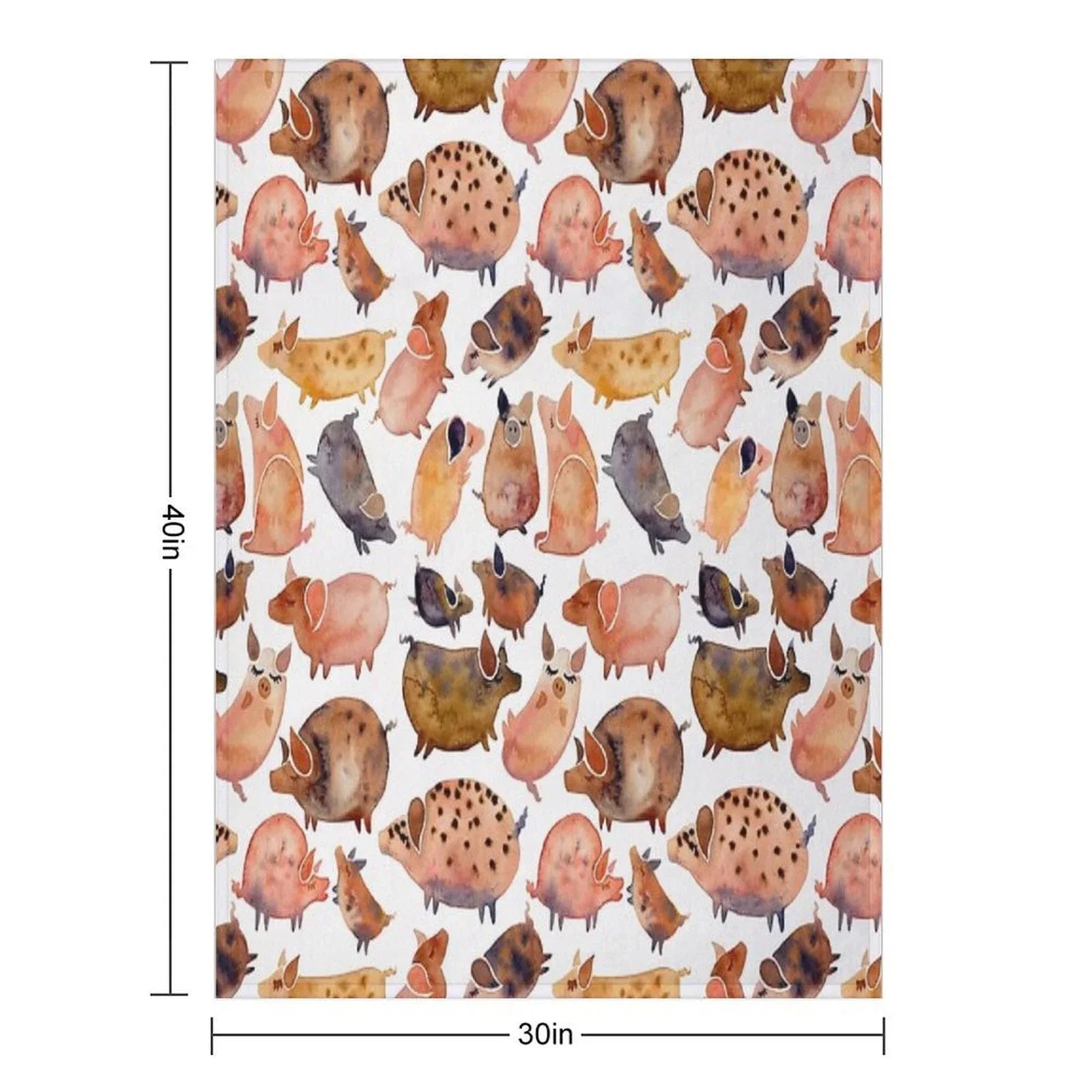 Pig Collection Throw Blanket