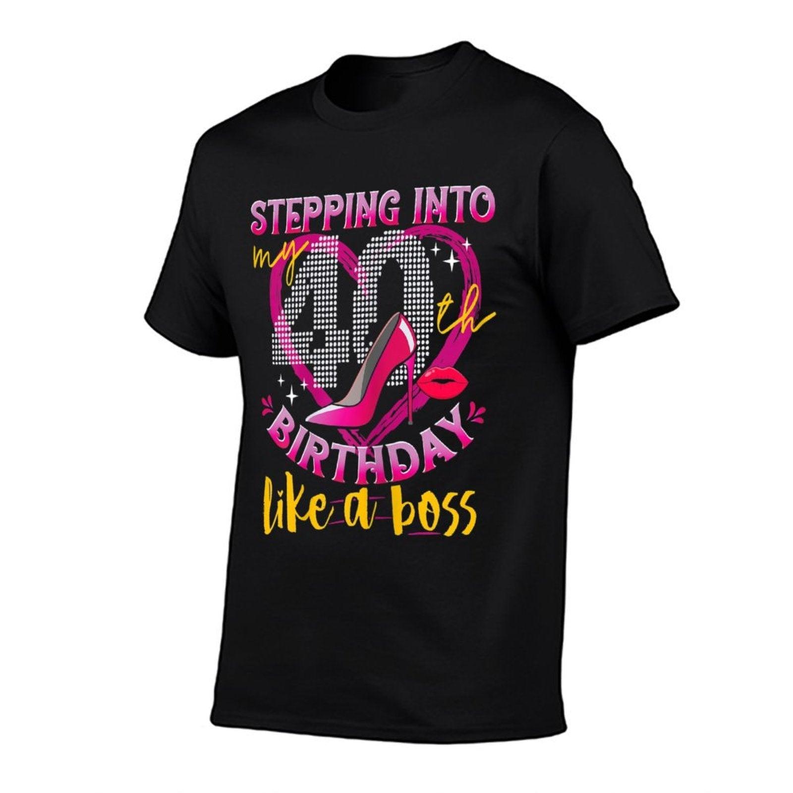 Womens Birthdays for Women 40th Birthday 40 Year Old Lady  Wrinkle-resistant T-Shirt