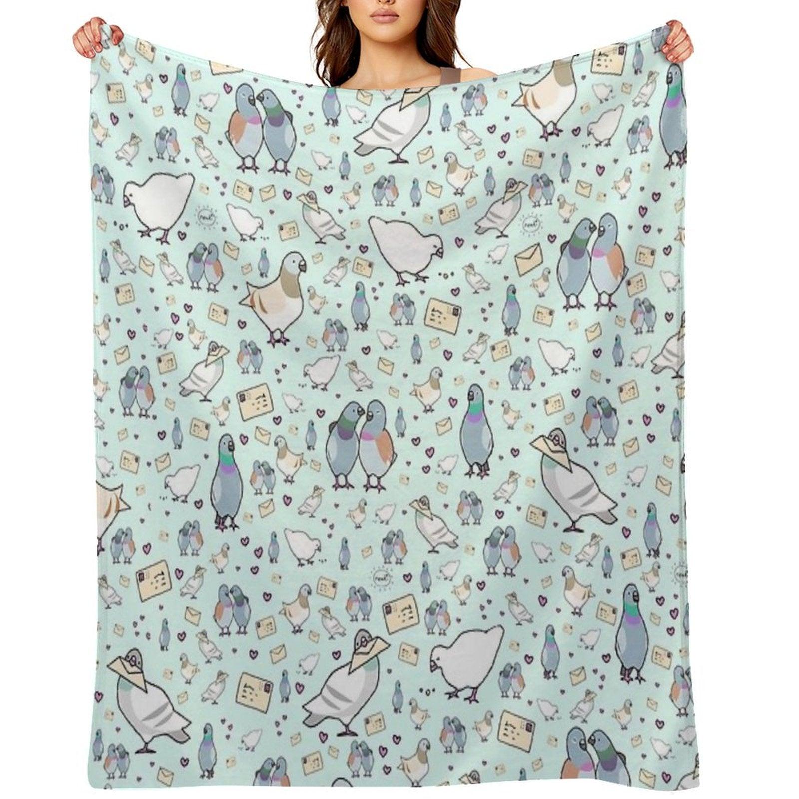 Pigeons Throw Blanket