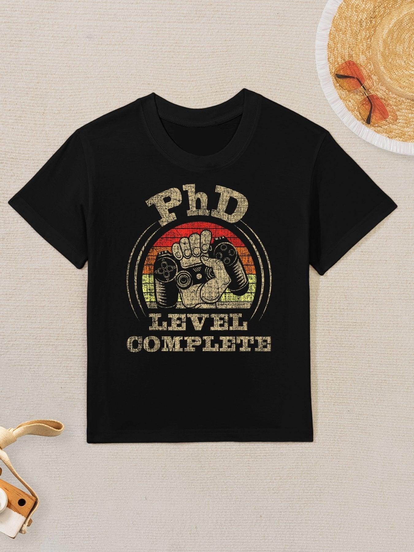 PhD Level Complete - PhD Graduate Ph.D. Graduation Doctorate Kids T-Shirt