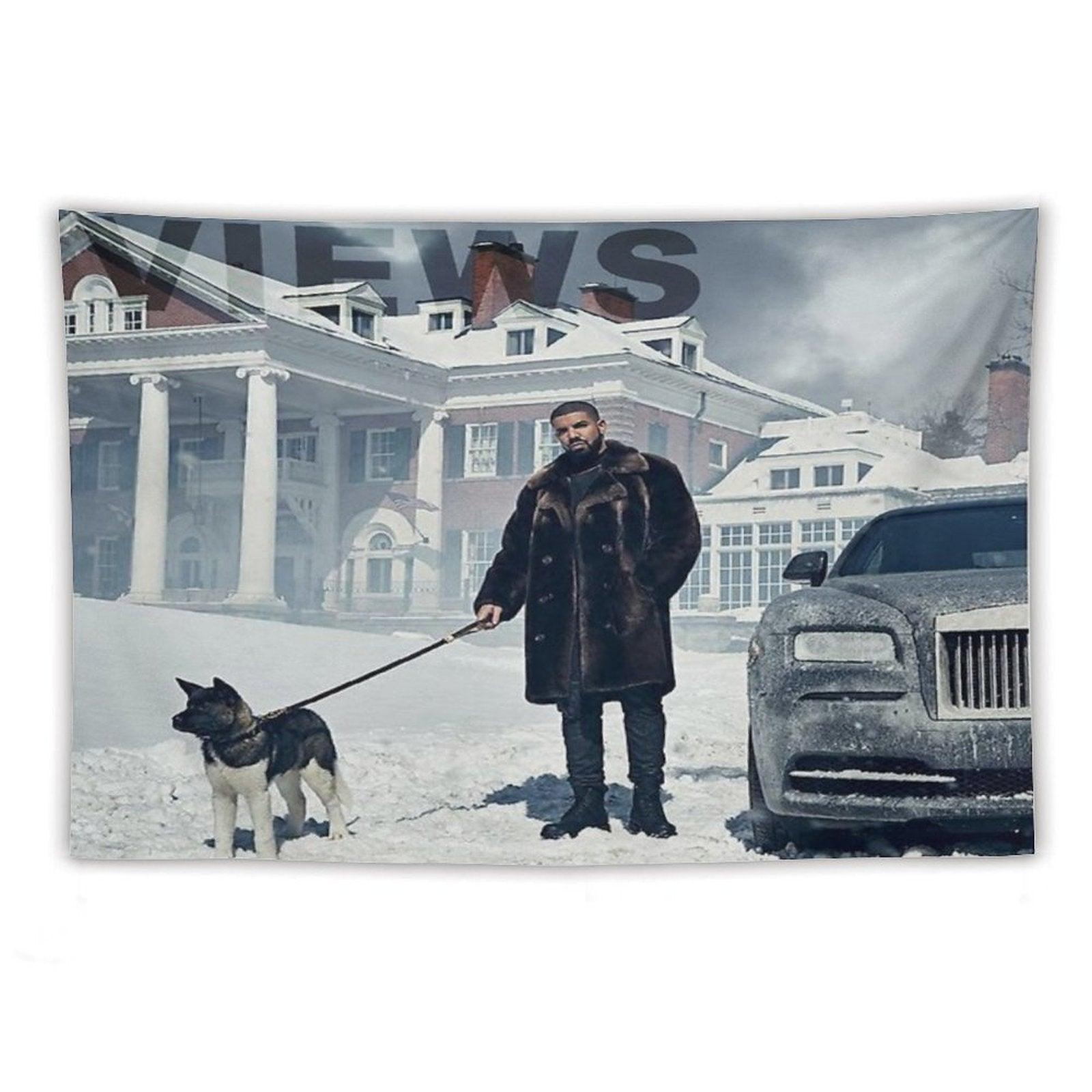 Drake with Dog Views Tapestry Tapestry