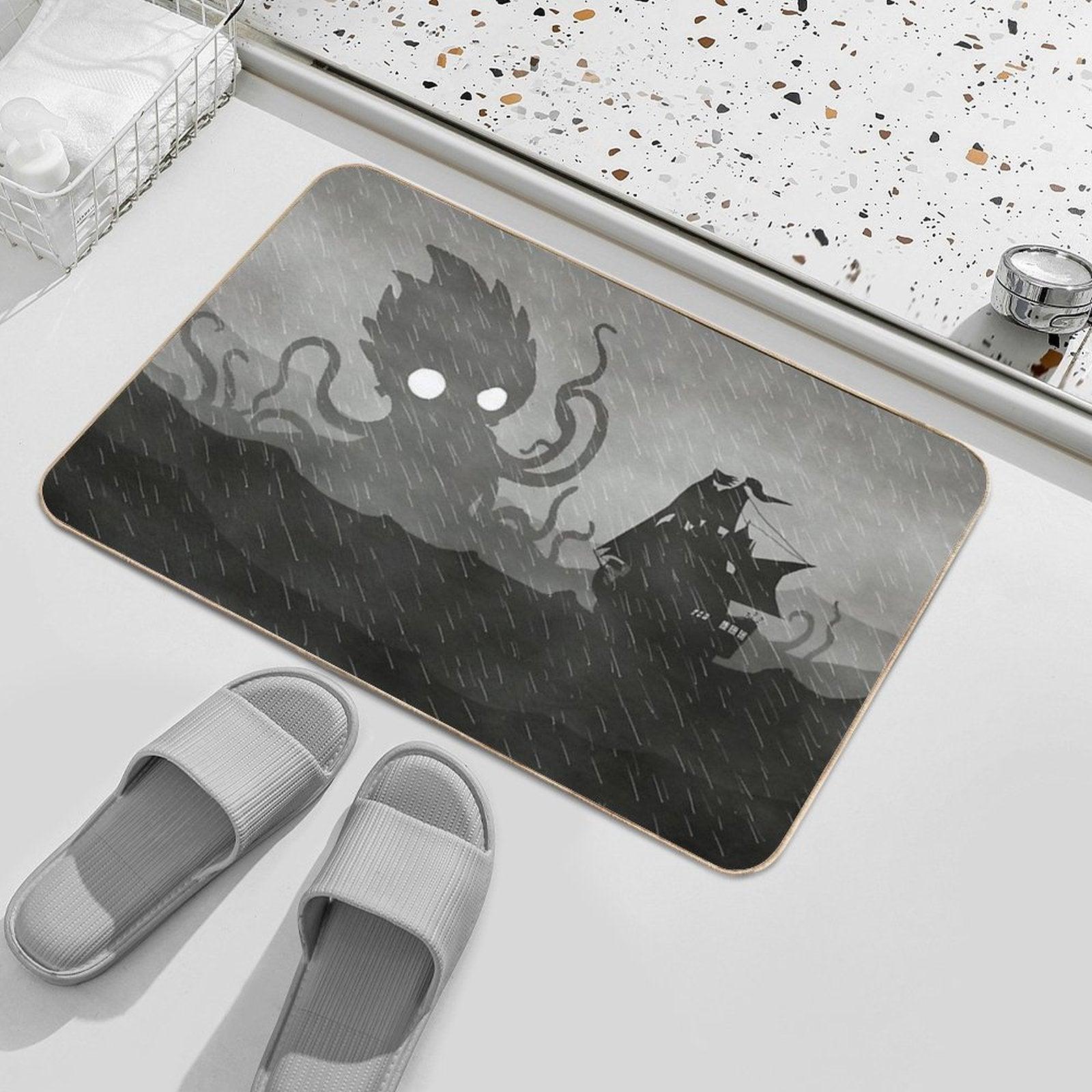 Rainy Ship & Kraken Bath Mat