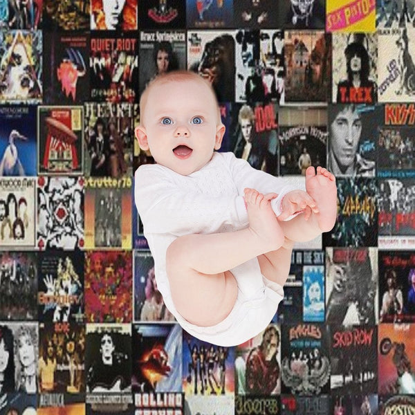 Rock Vinyl Collage Classic Wrinkle-free Throw Blanket